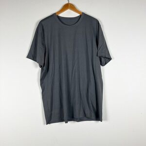 Lululemon Men's Cotton Light Weight Crew Neck Short Sleeve Casual Tee Shirt Gray